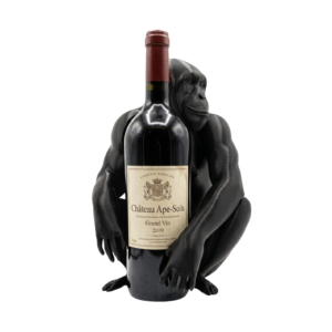 Singe porte bouteille de vin