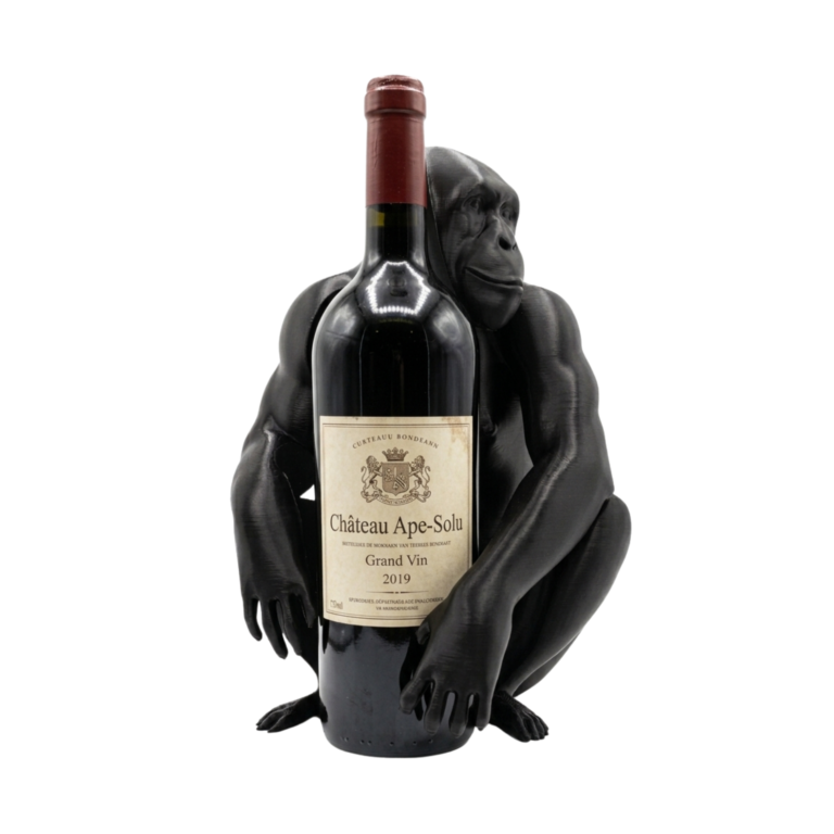 Singe porte bouteille de vin