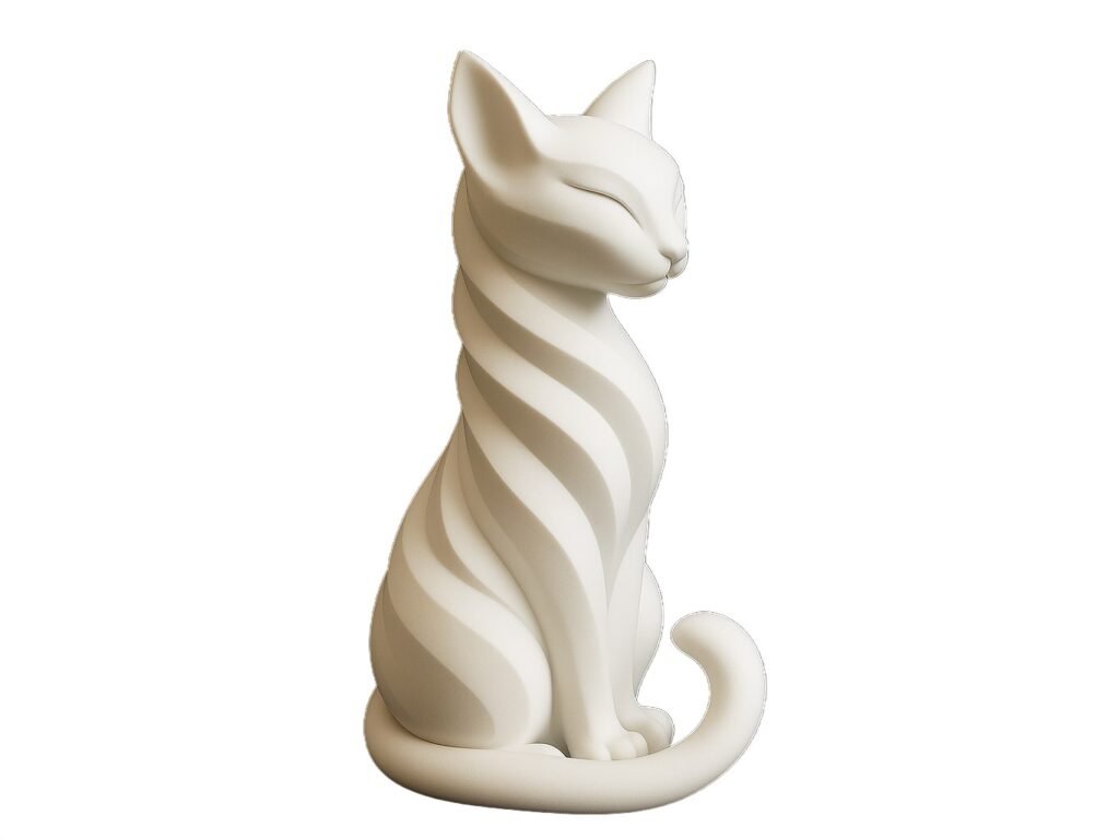Statuette chat abstrait — Décor minimaliste