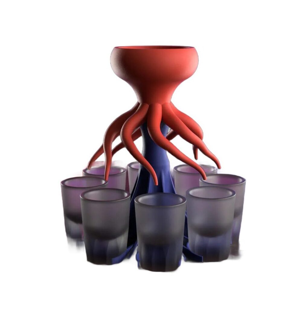 Octashot — Distributeur de 8 shots Poulpe